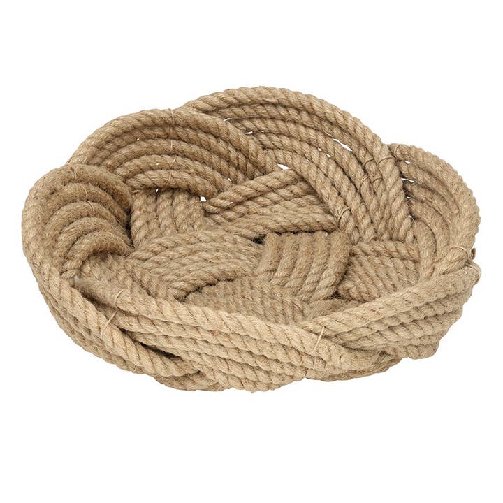 Large handwoven natural jute rope basket