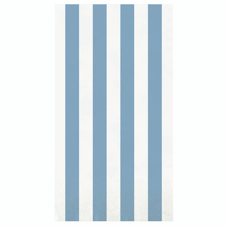 Blue cabana stripe paper guest napkins