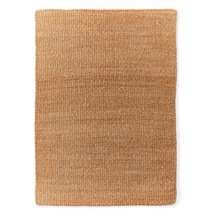 Natural woven seagrass area rug, 5 by 7 feet